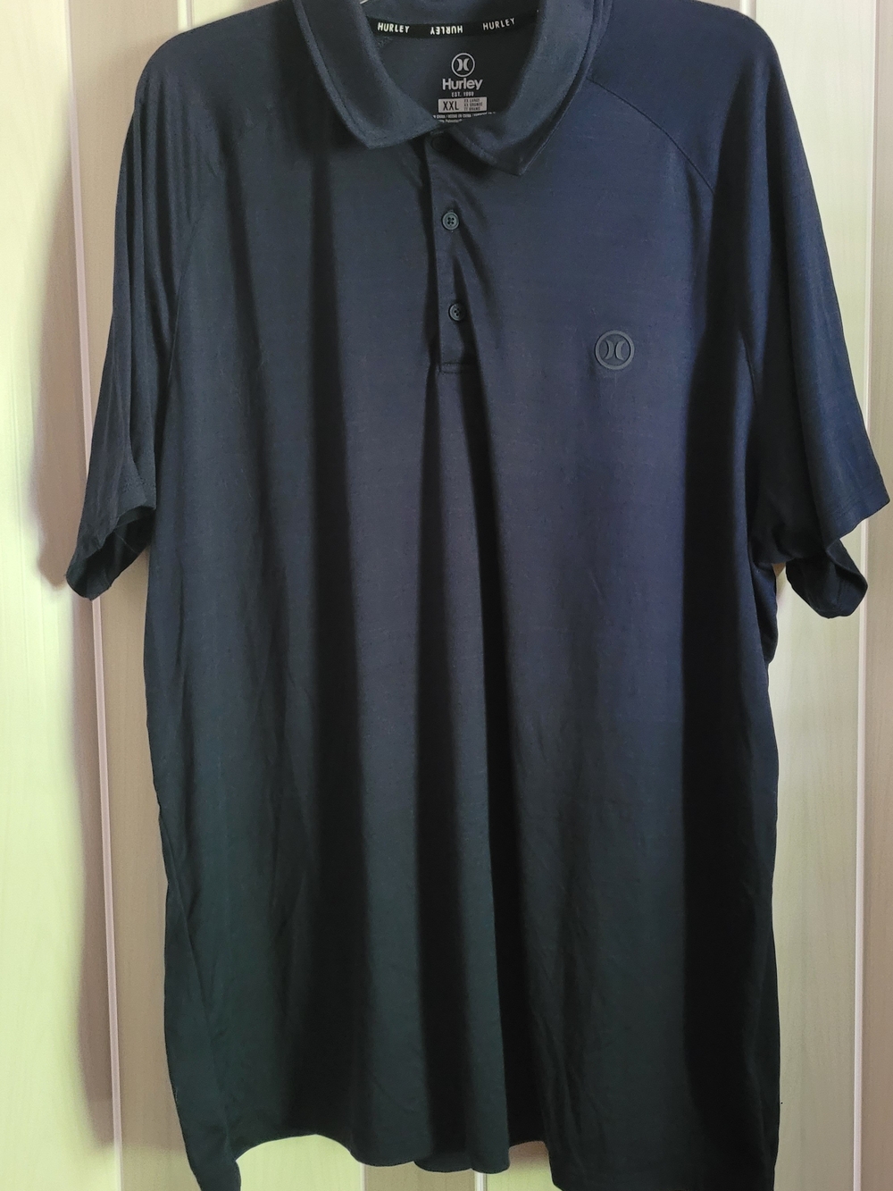 Hurley Men's Black Polo with Subtle Logo